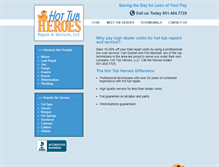 Tablet Screenshot of hottubheroes.com